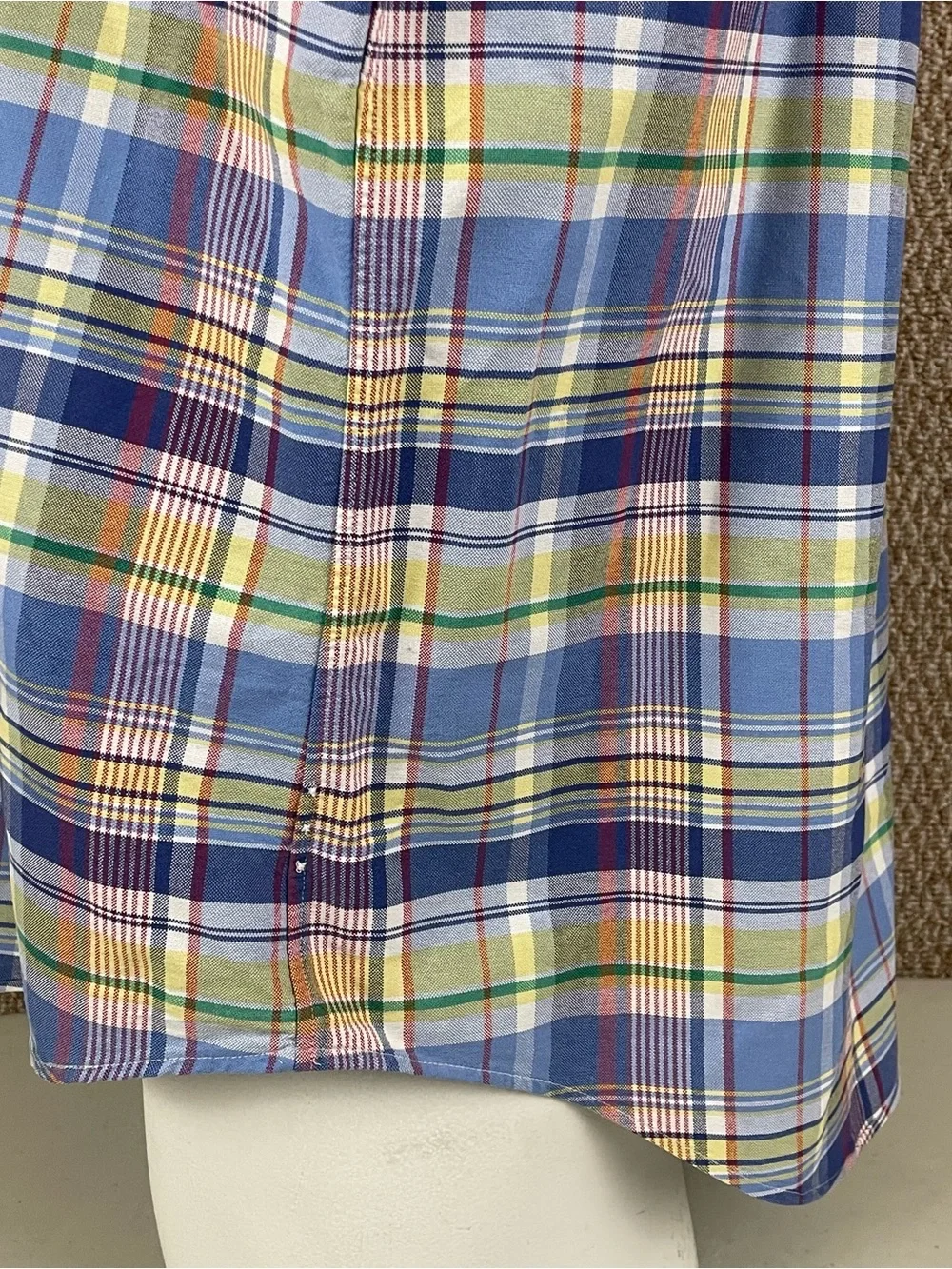 Polo Ralph Lauren Oxford Shirt Men’s XL Plaid Button Down Flesh Pony 304